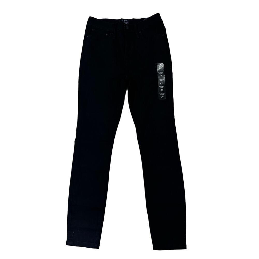 NWT J. Crew Factory 9" Mid-rise Black Skinny Jean in Signature Stretch Size 26